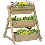 Hoogbed Bloementrap Hout Bloemenladder Met 3 Planken Planten, Verzenden