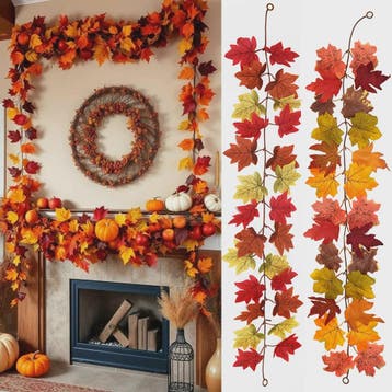 Herfst Slinger met Maple Bladeren - Kunstblad Slinger voor T, Verzenden, Nieuw