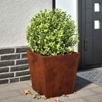 vidaXL Plantenbakken 2 st 40x40x40 cm weervast staal, Verzenden, Nieuw, Metaal