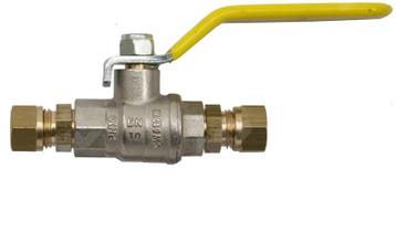 Mb Products Kogelkraan knelkoppeling gas 12 mm 12 mm, Verzenden, Nieuw