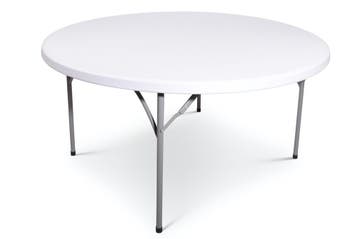 Klaptafel rond 150cm | Lichtgrijs, Ophalen of Verzenden, Nieuw, Rond, Kunststof