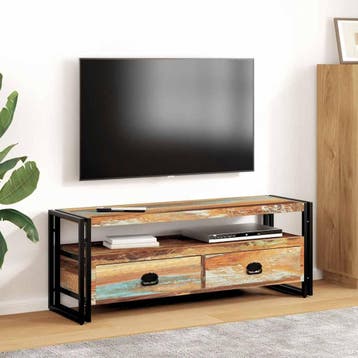vidaXL Tv-meubel massief gerecycled hout, Minder dan 50 cm, Verzenden, Nieuw, Minder dan 100 cm