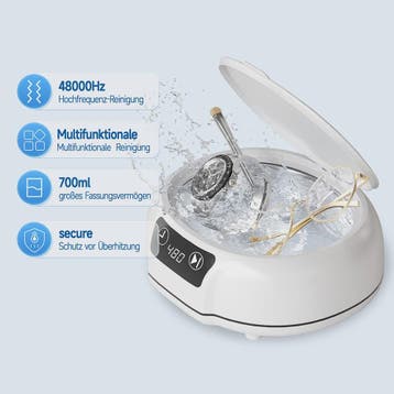 KUNPHY Ultrasone Reiniger 600ml - Voor Brillen, Sieraden & G, Verzenden, Nieuw
