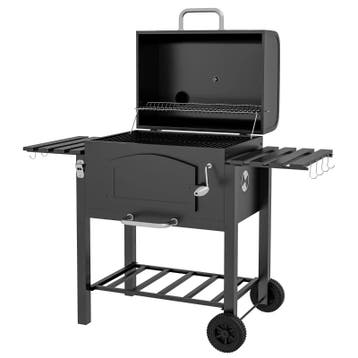 Houtskoolgrill BBQ-grillroker, Verstelbaar Houtskoolcomparti, Verzenden