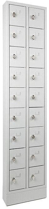 Nieuw Lockerkast PEL 18-deurs 188x42x15cm Lichtgrijs HHV, Ophalen of Verzenden, Nieuw