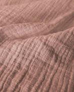 Hydrofiel Katoen Linnenstructuur Dusty Roze, Nieuw, Roze