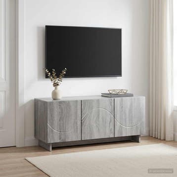 vidaXL tv-meubel 90 x 34,5 x 40 cm Grijs Sonoma Bewerkt hout, Verzenden, Nieuw, 50 tot 100 cm, Minder dan 100 cm