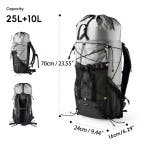 Ultralichte Rugzak 25+10L Waterbestendig Hiking Outdoor, Vakantie