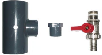 Set voor aftapkraan en PVC leidingen - 50 mm, Verzenden, Nieuw