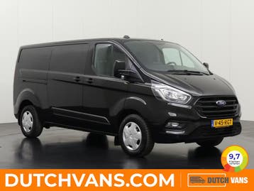 Ford Transit Custom 2.0TDCi Bestelbus 2022 L2 H1 Diesel, Auto's, Euro 6, Zwart, Nieuw, Ford