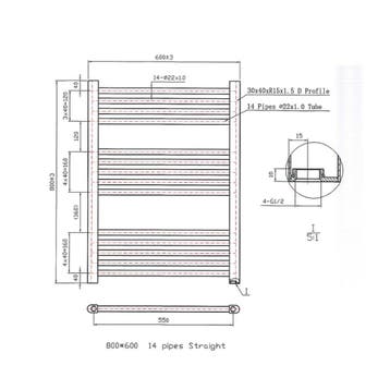Designradiator Boss & Wessing Vertico Multirail 80x60 cm Wit, Ophalen of Verzenden, Nieuw