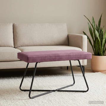 vidaXL Bank Paars 80 x 40 x 45 cm fluweel, Verzenden, Nieuw, Stof
