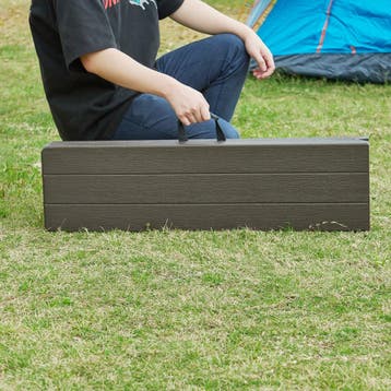 Tuinbank Lillestrøm opvouwbaar 180x25x43 cm houtlook donkerb, Tuin en Terras, Verzenden, Nieuw