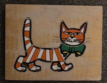 Puzzel Kat met strik, Verzenden, Nieuw