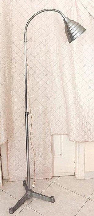 Theaterlamp - Aluminium, Staal - Staande lamp - Goose Neck, Antiek en Kunst, Antiek | Wandborden en Tegels