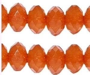 20 x Acryl facet kralen Donut Oranje 8mm (Acrylkralen), Ophalen of Verzenden, Nieuw, Kraal