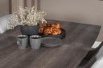 Eettafel - Romy - 160x85 cm - Grijs - Uitschuifbaar - Jörn, Verzenden, Nieuw