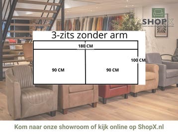 Leren elementenbank Match - element 3 zits zonder arm, Industrieel, Modern, Scandinavisch, 150 tot 200 cm, Nieuw, Ophalen of Verzenden