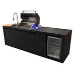 Emberhaus Bar en Grill buitenkeuken 263x70xH120 cm grijs, Ophalen of Verzenden, Nieuw