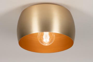 Rietveld Plafondlampen - Goud - Metaal, Verzenden, Nieuw
