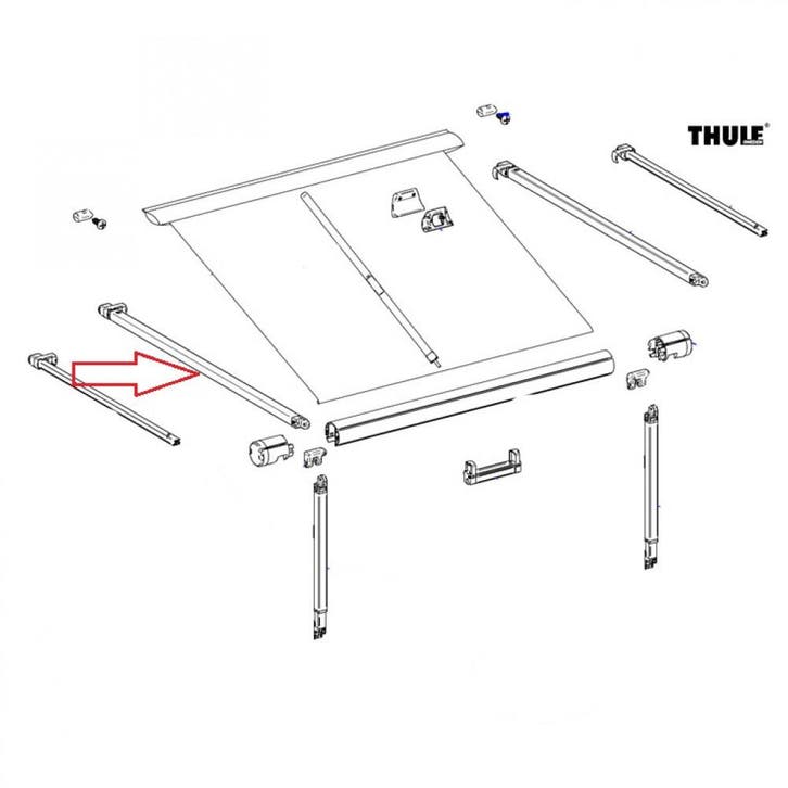 Thule Rafter Arm Assy LH 1200 3.00/3.25, Caravans en Kamperen, Voortenten en Luifels, Nieuw, Thule, Ophalen of Verzenden