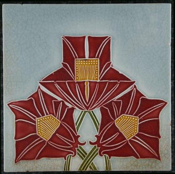 Jugendstil Tegel - Boizenburger Wandplattenfabrik - Art