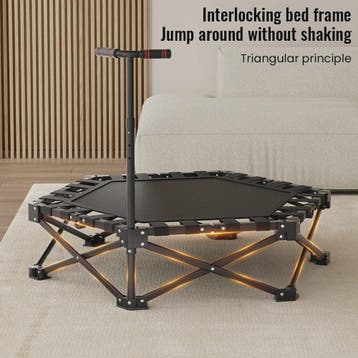 Opvouwbare Fitness Trampoline Mini Rebounder met Verstelbare, Verzenden, Nieuw