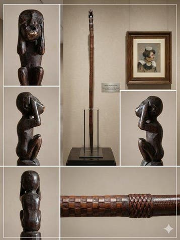 Zeldzame ceremoniestaf van de Sasak (130 cm) – Lombok,