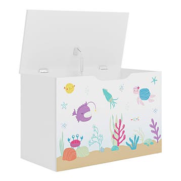 [en.casa] Doos voor speelgoed Oleiros 40x60x30 cm oceaan mot, Verzenden, Nieuw