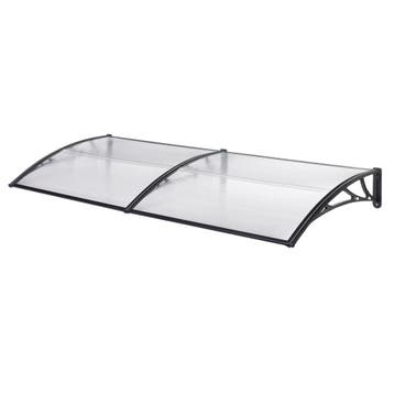 [en.casa] Deurluifel Mellerud afdak 300x100 cm transparant e, Verzenden, Nieuw