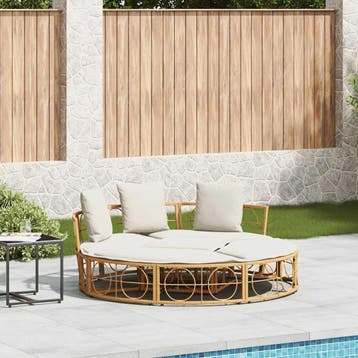 vidaXL Loungebed voor buiten zonder luifel poly rattan, Verzenden, Nieuw