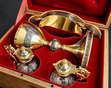Demarquet Frères - Kelk (5) - Vermeille, .950 zilver -
