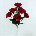 Anjerboeketje Kerstboeket Rood met gips Zijdenbloem per stuk, Ophalen of Verzenden, Nieuw
