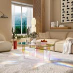 Luxe Acryl Salontafel – Ovaal met 4 Poten – 95x50x36cm, Verzenden, Nieuw