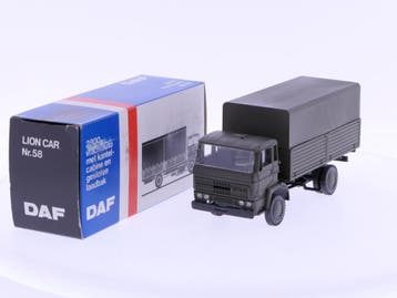 Schaal 1:50 Lion Car Nr.68 Daf 2800 Vrachtauto met kantel..., Ophalen of Verzenden, Zo goed als nieuw