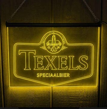 Led bord Texels speciaalbier, Verzamelen, Ophalen of Verzenden, Nieuw, Reclamebord