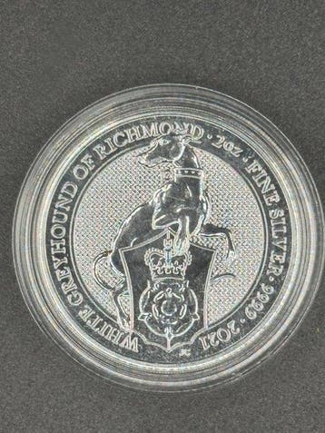 Verenigd Koninkrijk. 5 Pounds 2021, White Greyhound of