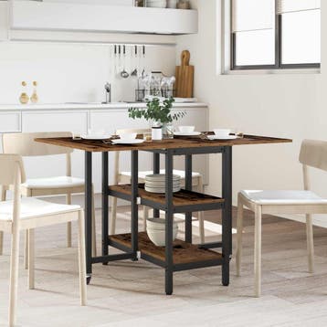 vidaXL Eettafel 122 x 80 x 76,5 cm Bewerkt hout Oud hout, Verzenden, Nieuw