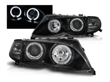 Angel Eyes Black koplampen geschikt voor BMW E46, Verzenden, Nieuw, BMW