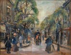 Isaac Israels (1865-1934), Kring van - Stadstafereel (NO