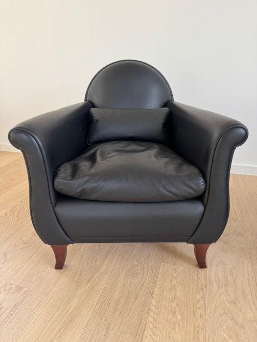 Poltrona Frau - Fauteuil - Leder - Lyra, Antiek en Kunst, Kunst | Designobjecten