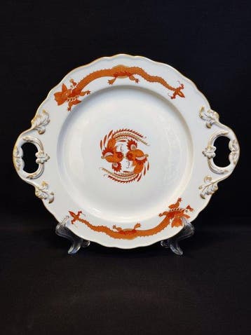 Meissen - Schaal - rond met hendel/serveerschaal