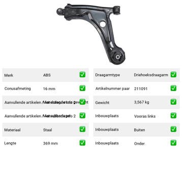 Draagarm Chevrolet Tacuma 1.6 (U100) Van 2005-03 tot  - Auto, Verzenden, Nieuw, Chevrolet
