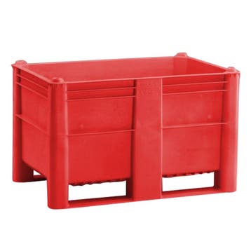 Kunststof Palletbox Rood 1200 x 800 x 760 mm 2 sleden - 520, Doe-het-zelf en Verbouw, Hout en Planken, Verzenden, Nieuw
