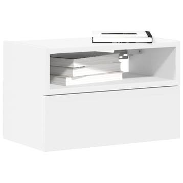 vidaXL Nachtkastje wandgemonteerd 45x26x28,5 cm wit, Verzenden, Nieuw, Hout