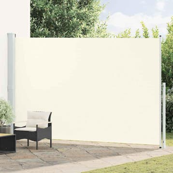 vidaXL Tuinscherm uittrekbaar 220x514 cm crème, Verzenden, Nieuw