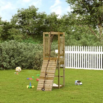vidaXL Speelhuis met klimwand geïmpregneerd grenenhout, Verzenden, Nieuw
