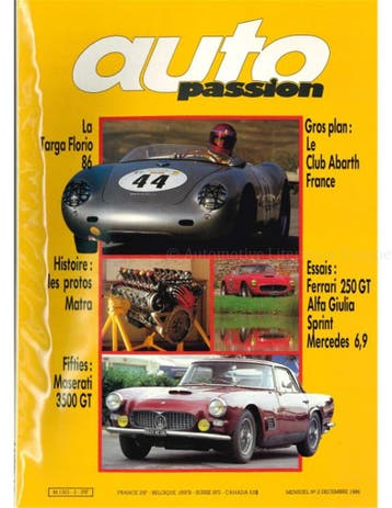 1986 AUTO PASSION TIJDSCHRIFT 2 FRANS, Nieuw, Author