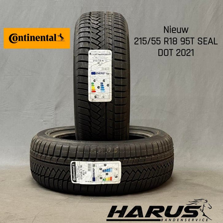 215/55/18 95T SEAL Continental winterbanden nieuw 2 stuks, Auto-onderdelen, Banden en Velgen, 18 inch, Erkend duurzaam, Winterbanden