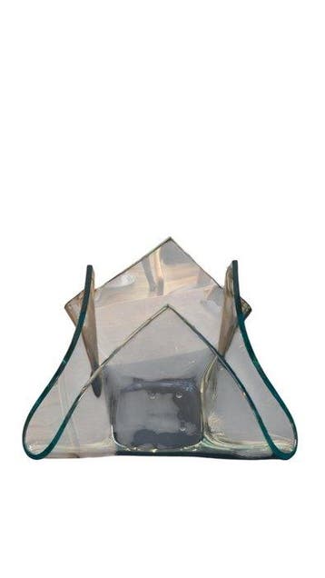 Fontana Arte - Vaas - Kristal - Vaso Cartoccio, Antiek en Kunst, Antiek | Glas en Kristal